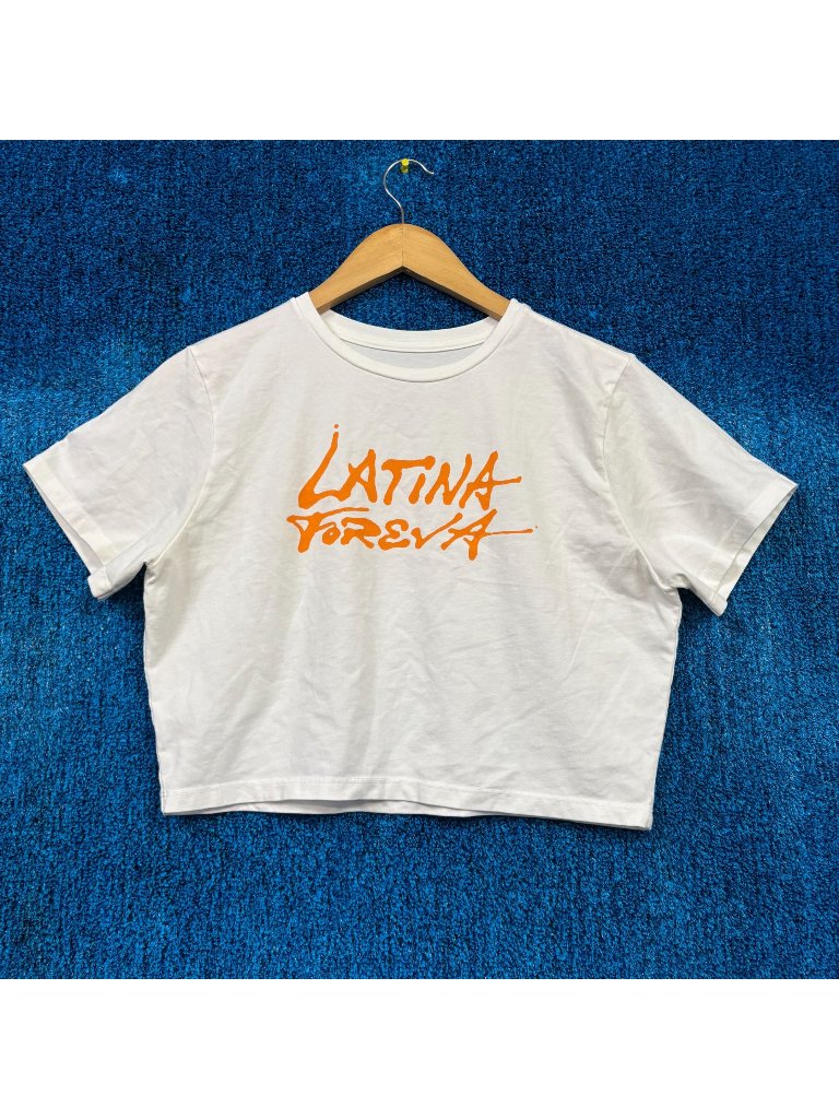 Karol G Latina Foreva White Crop Top Size Xxl
